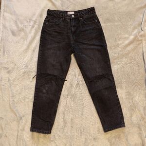 Zara Black Ripped Skinny Jeans